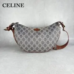 CELINE セリーヌ　マカダム デニム ショルダーバッグ　ハーフムーンのサムネイル