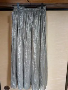 シルバー ロングスカート 光沢のサムネイル