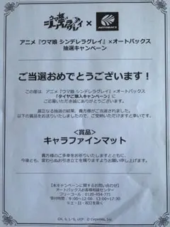 ウマ娘シンデレラグレイ✖️オートバックス抽選キャンペーン賞品キャラファインマット
