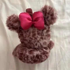 ミニーちゃんのヒョウ柄耳あて