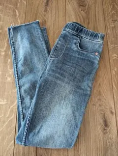 H&M キッズ　ダメージ デニム　140 美品 Gパン パンツ 長ズボン