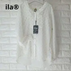 ila®　長袖ブラウス　タグ付き未使用品　シースルー　薄手　夏服