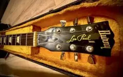【希少「Les Paul」ロゴ・ハードケース付き】Burny レアカラーブラックのサムネイル