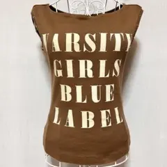 美品 バーバリー ブルーレーベル Tシャツ トップス カットソー ロゴ 日本製