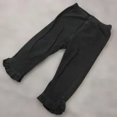 k1020 UNIQLO BABY【80】黒 フリル付きレギンス
