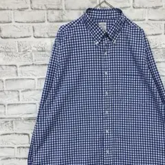 ブルックスブラザーズ長袖シャツ！ブルーギンガムチェックXL 0416
