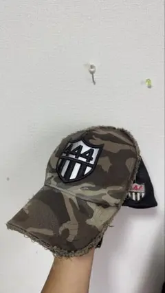 迷彩柄 444エンブレム ベースボールキャップ コタケヨシノリ