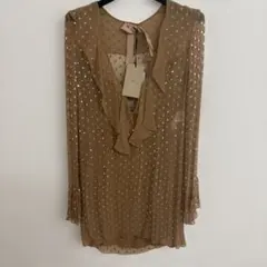 40 N°21 ブラウン　ビジュー　ワンピースのサムネイル