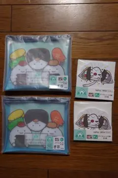 タイトーくじ なんでもいきもの E賞 フラットポーチ F賞 ダイカットメモ帳