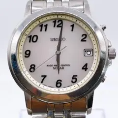 SEIKO 稼働品 7B22-0A70 メンズ 電波ソーラー デイト ラウンド - メルカリ