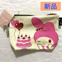 【新品】　サンリオ　マイメロディ　コットン生地　ポーチのサムネイル