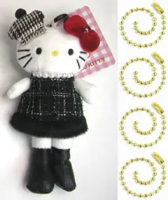 正規品 ハローキティ スタイルアップ マスコットホルダー 黒帽子