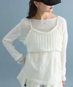 mystic シアーニットビスチェSET