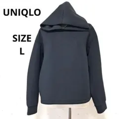 UNIQLO ウルトラストレッチドライスウェット プルパーカー Lブラック