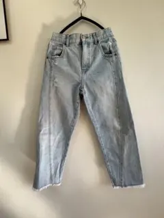 ZARA ダメージ加工 デニムパンツ ライトブルーのサムネイル