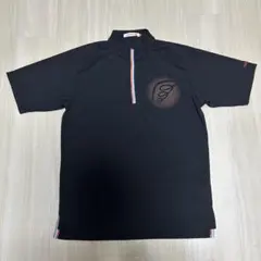 PARADISO ゴルフ ハーフジップシャツ ブラック M 半袖