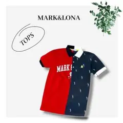 MARK&LONA マークアンドロナ バイカラー スカル刺繍 ポロシャツ Sのサムネイル