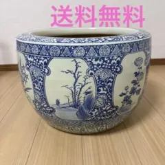 シノワズリーモダン」な陶器鉢（メダカ鉢、睡蓮鉢、鉢カバー、火鉢など
