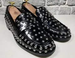 希少 miumiu スタッズ キルト取外可 メダリオン シューズ メンズ革靴