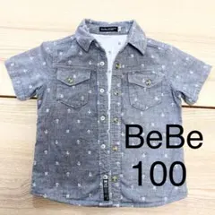 キッズ　半袖　シャツ　マリン　夏服　ベベ　BeBe 100 ボーイズのサムネイル