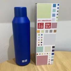 【新品未使用】ユニクロ 40周年 炭酸対応ステンレスボトル 25 青