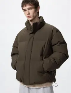 『ユニクロ』シームレスダウンジャケット XL ダークブラウン