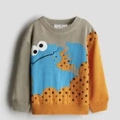 H&M セサミストリート ジャガーニットセーター コラボ キッズ