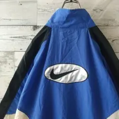 希少☆90s ナイキ 刺繍カプセルロゴ ナイロンジャケット L マルチカラー