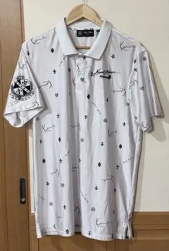 希少　美品　Karl Kani Golf カールカナイゴルフ　総柄　ポロシャツ