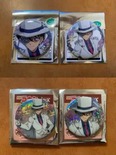 名探偵コナン　秋の華和装　怪盗キッド　缶バッジ