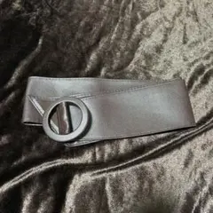 ダークブラウン？合成皮革 リングバックル ベルト