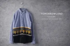 TOMORROWLAND tricot ストライプ×ニット切替シャツ M