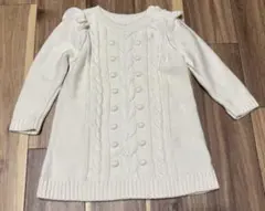 BabyGAP アイボリー ケーブル編みニットセーター