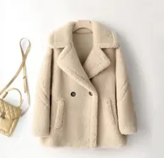 テディベアコート　ボアコート ショート丈