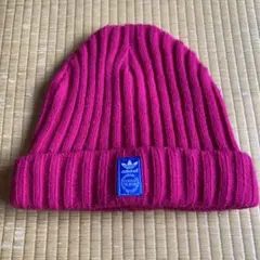 adidas ピンク ニット帽 フリーサイズ