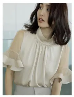 フレイアイディー　ラッフルスリーブブラウス