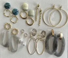 ハンドメイドピアス8点セット　まとめ売り
