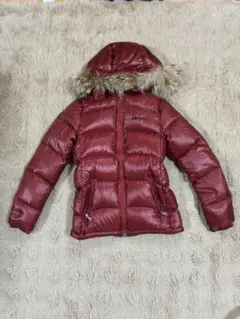Marmot 赤 ファー付き ダウンジャケット