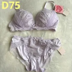 チュチュアンナ　運命のブラ ノンワイヤー　ブルー　ブラセット　D75/M