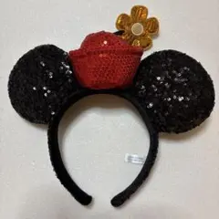 新品 ディズニー カチューシャ ミニー スパンコール 花 ミニーマウス ミッキー