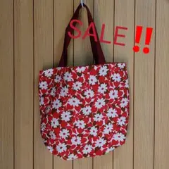 最終価格SALE♦ハンドメイド　花柄トートバッグ