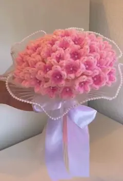 モールフラワー　ピンクブーケ 約25cm