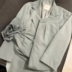 最終値下げ 藤井夏恋designミントグリーン セットアップ ジャケットとパンツ
