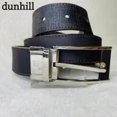 dunhill ダンヒル リバーシブル ベルト レザー ダークブラウン レザー