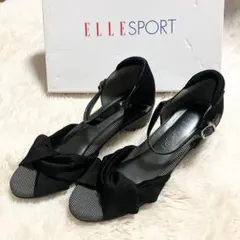 【エルスポーツELLE 23cm クッションサンダル フラット ヒール 冠婚葬祭のサムネイル
