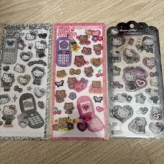 3枚セット【正規品】　平成はっぴーフォン　ドロップジェリーシール　ハローキティ