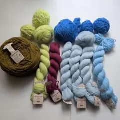 ROWAN Lightweight DK ウール100% 8かせ分＋おまけ
