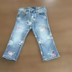 GAP 花柄刺繍 スキニーデニムパンツ 18-24ヶ月　発送は23日