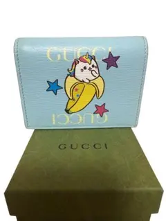 限定品 箱付き GUCCI × ばなにゃ コラボ コンパクトウォレットのサムネイル