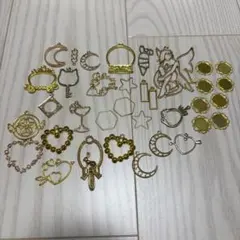 ゴールド　パーツ　レジン　空枠　ミール皿　パーツ　大量　お得